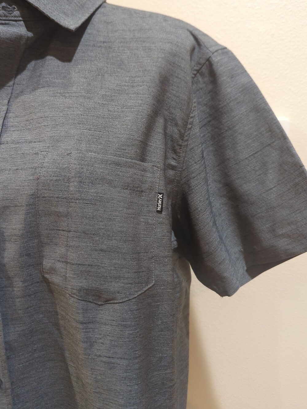 Hurley Charcoal Gray Short-Sleeve Button-Down Shirt - Picture 6 of 12